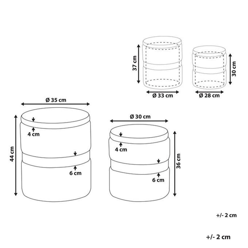 Rahi Doris 2-pakkaus - Huonekalut - Tuoli & nojatuoli - Jakkara & jalkarahi - Säkkirahi