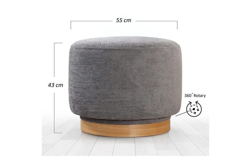 Rahi Doroufield Harmaa - Harmaa - Huonekalut - Tuoli & nojatuoli - Jakkara & jalkarahi - Säkkirahi