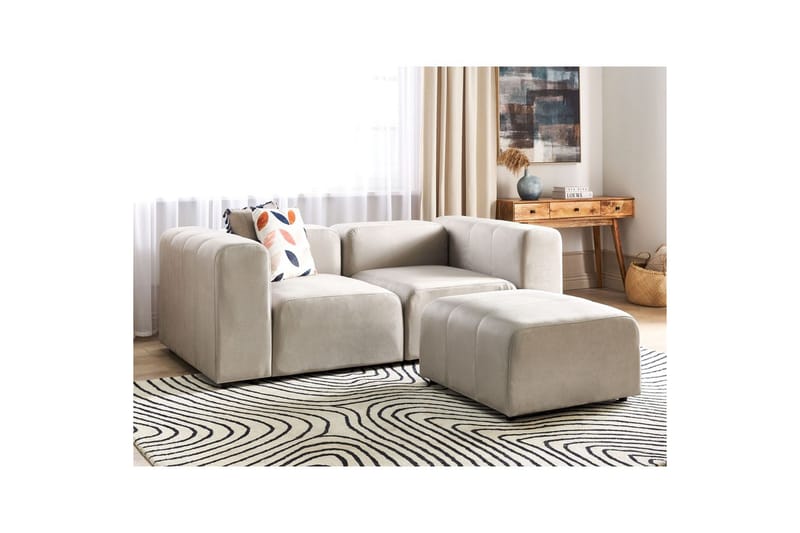 Rahi Falsterbo Beige, Sametti - Beige, Sametti - Huonekalut - Tuoli & nojatuoli - Jakkara & jalkarahi - Rahi