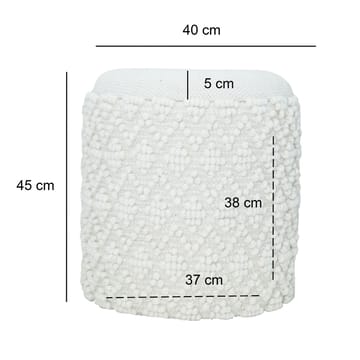 Ivoino-rahi 40 cm - harmaa ja kermanvalkoinen - Huonekalut - Tuoli & nojatuoli - Jakkara & jalkarahi - Rahi - Rahi säilytystilalla