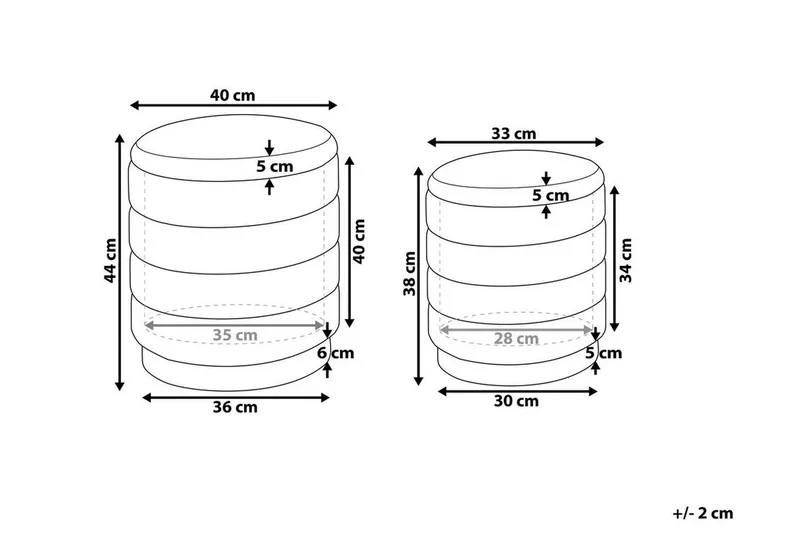 Jalkarahi Backarna Säilytyksellä 2-pak - Vaaleanpunainen - Huonekalut - Tuoli & nojatuoli - Jakkara & jalkarahi - Rahi - Rahi säilytystilalla