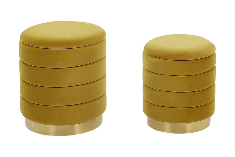 Jalkarahi Backarna Säilytyksellä 2-pak, Keltainen