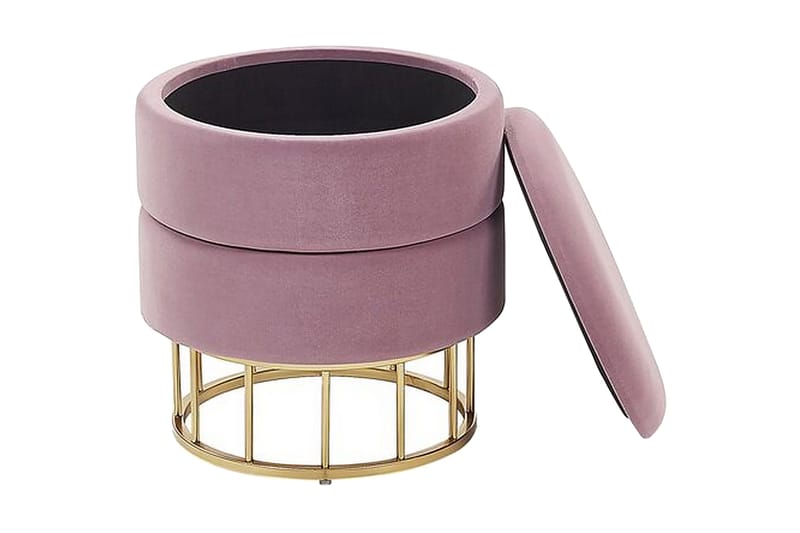 Jalkarahi Brunnsberg Säilytyksellä - Vaaleanpunainen - Huonekalut - Tuoli & nojatuoli - Jakkara & jalkarahi - Rahi - Rahi säilytystilalla