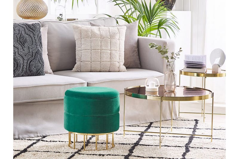 Jalkarahi Brunnsberg Säilytyksellä - Vihreä - Huonekalut - Tuoli & nojatuoli - Jakkara & jalkarahi - Rahi - Rahi säilytystilalla