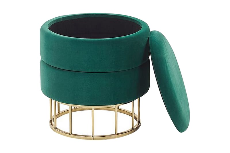 Jalkarahi Brunnsberg Säilytyksellä - Vihreä - Huonekalut - Tuoli & nojatuoli - Jakkara & jalkarahi - Rahi - Rahi säilytystilalla