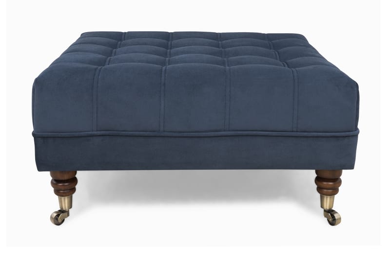 Jalkarahi Chester Deluxe Neliö 70 cm Sametti - Petroolinsininen - Huonekalut - Tuoli & nojatuoli - Jakkara & jalkarahi - Rahi
 - Chesterfield-rahi