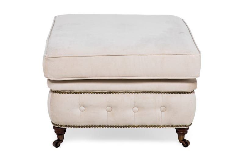 Jalkarahi Chester Deluxe Sametti - Beige - Chesterfield-rahi - Rahi