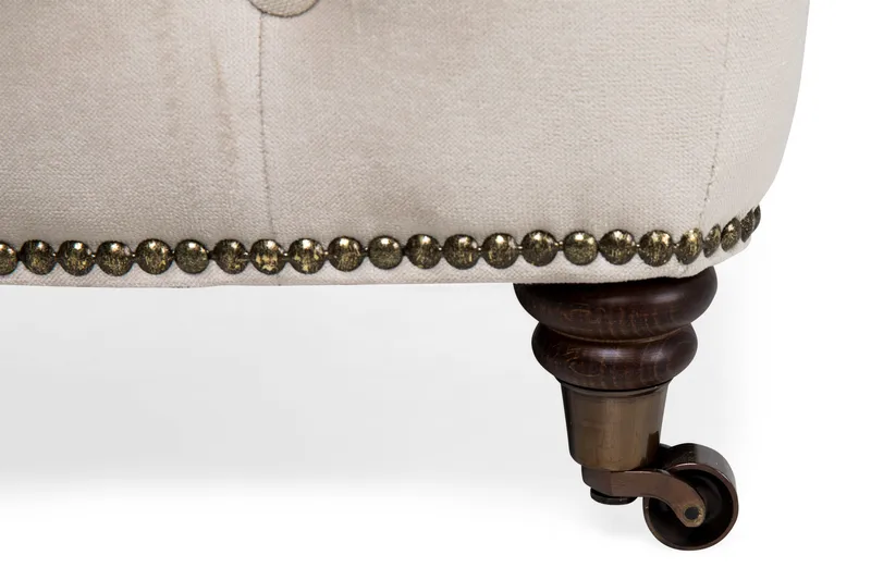 Jalkarahi Chester Deluxe Sametti - Beige - Huonekalut - Tuoli & nojatuoli - Jakkara & jalkarahi - Rahi
 - Chesterfield-rahi