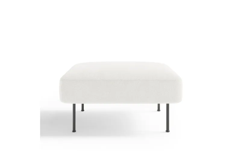 Jalkarahi Delorse 80 cm Neliö - Valkoinen - Huonekalut - Tuoli & nojatuoli - Jakkara & jalkarahi - Rahi