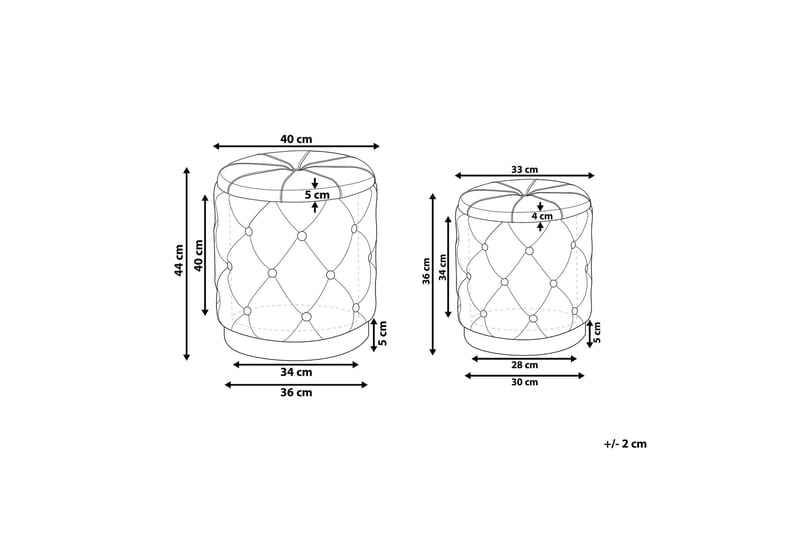 Jalkarahi Elofsrud Säilytyksellä 2-pak - Valkoinen - Huonekalut - Tuoli & nojatuoli - Jakkara & jalkarahi - Rahi - Rahi säilytystilalla