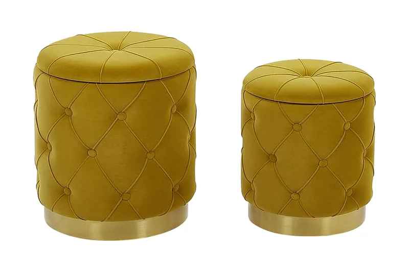 Jalkarahi Elofsrud Säilytyksellä 2-pak, Keltainen