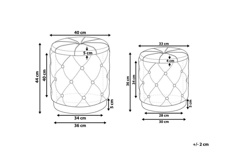 Jalkarahi Elofsrud Säilytyksellä 2-pak - Keltainen - Huonekalut - Tuoli & nojatuoli - Jakkara & jalkarahi - Rahi - Rahi säilytystilalla