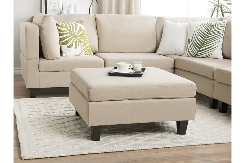 Jalkarahi Fevik 76x76 cm - Beige - Huonekalut - Tuoli & nojatuoli - Jakkara & jalkarahi - Rahi