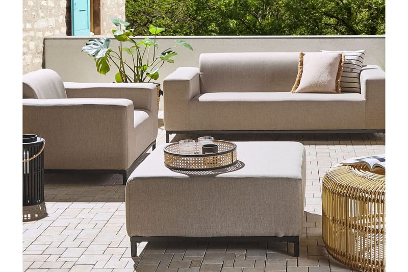 Jalkarahi Hughen - Beige / Musta - Huonekalut - Tuoli & nojatuoli - Jakkara & jalkarahi - Rahi