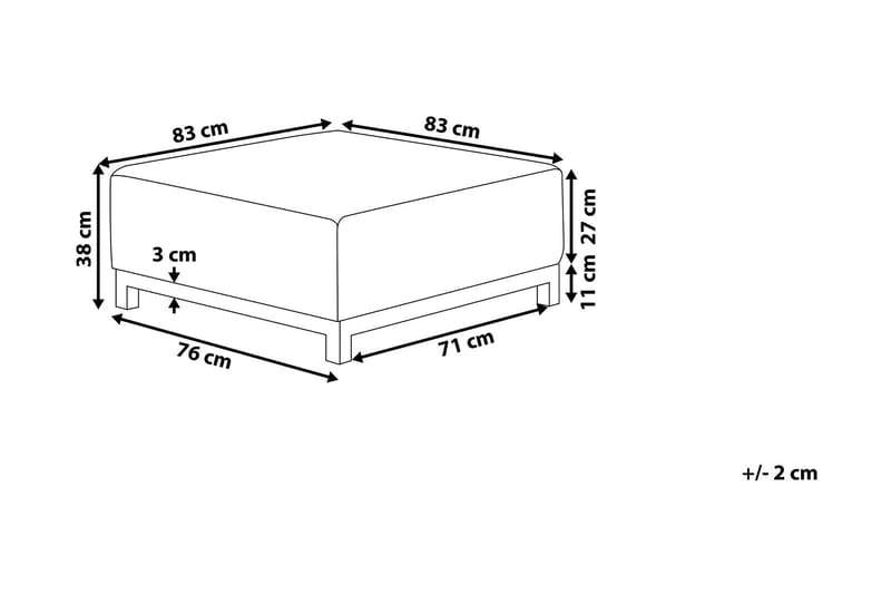 Jalkarahi Hughen - Beige / Musta - Huonekalut - Tuoli & nojatuoli - Jakkara & jalkarahi - Rahi