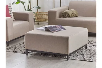 Jalkarahi Hughen - Beige / Musta - Huonekalut - Tuoli & nojatuoli - Jakkara & jalkarahi - Rahi
