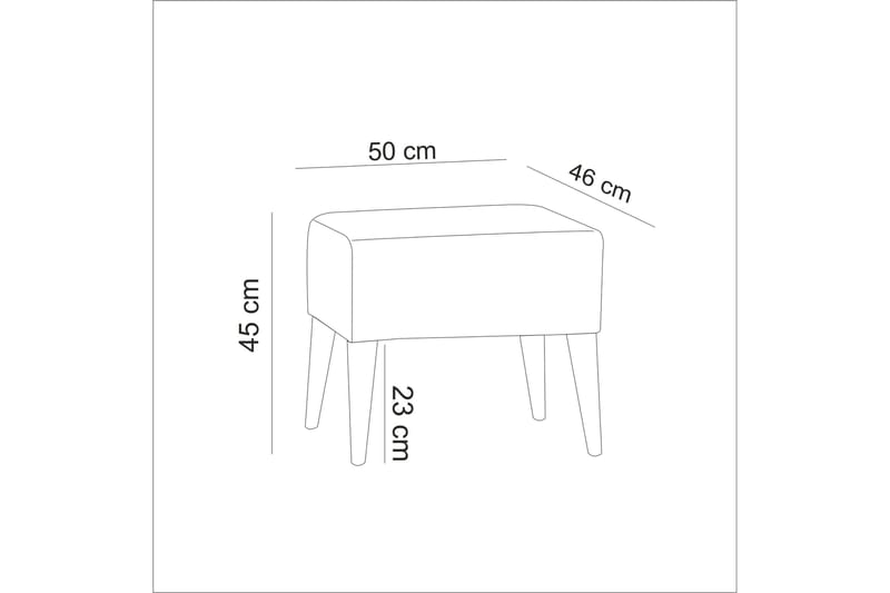 Jalkarahi Malli - Harmaa - Huonekalut - Tuoli & nojatuoli - Jakkara & jalkarahi - Rahi