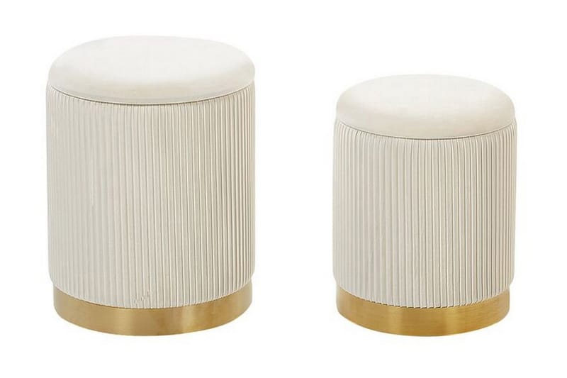 Jalkarahi Mangin säilytyksellä 2-pak, Valkoinen