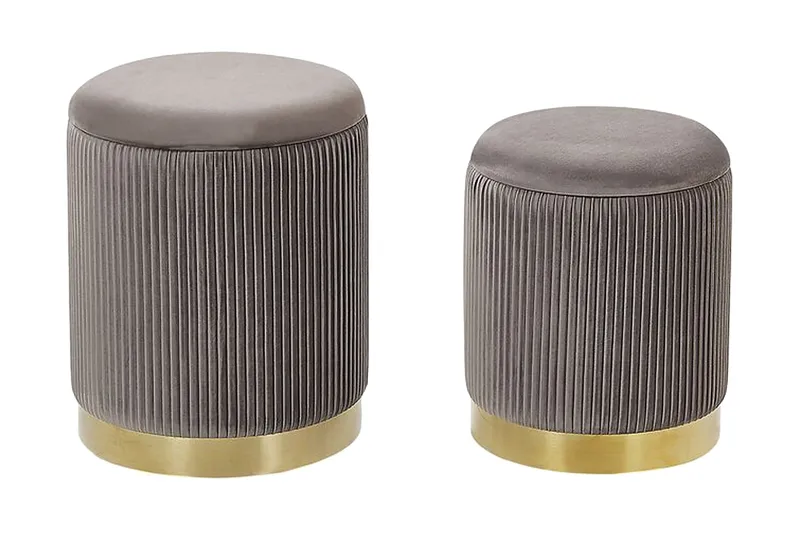 Jalkarahi Mangin säilytyksellä 2-pak, Harmaa