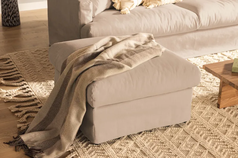 Jalkarahi Menard - Beige - Huonekalut - Tuoli & nojatuoli - Jakkara & jalkarahi - Rahi