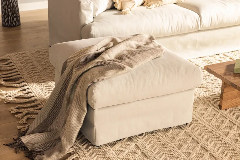 Jalkarahi Menard - Beige - Huonekalut - Tuoli & nojatuoli - Jakkara & jalkarahi - Rahi