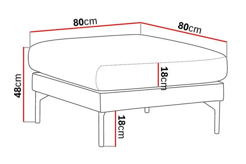 Jalkarahi Menard - Vihreä - Huonekalut - Tuoli & nojatuoli - Jakkara & jalkarahi - Rahi