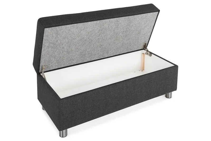 Jalkarahi Nevada säilytyksellä 120x50 - Antrasiitti - Huonekalut - Tuoli & nojatuoli - Jakkara & jalkarahi - Rahi