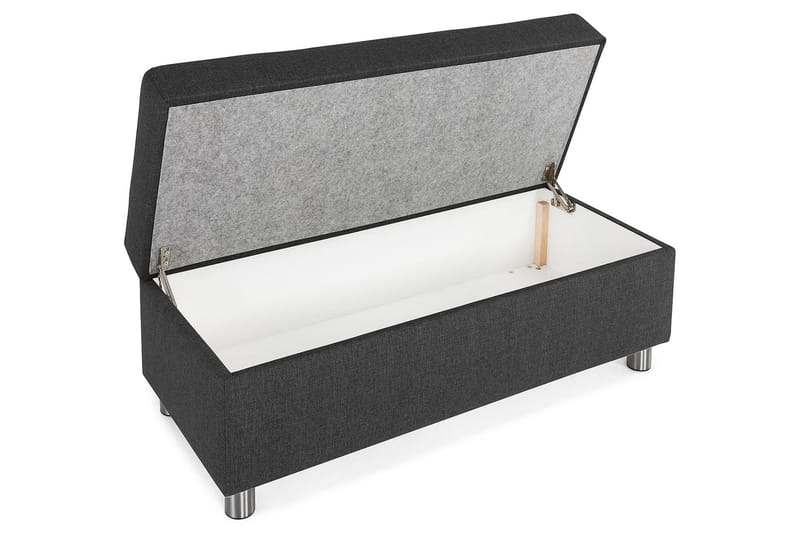 Jalkarahi Nevada säilytyksellä 120x50 - Antrasiitti - Huonekalut - Tuoli & nojatuoli - Jakkara & jalkarahi - Rahi