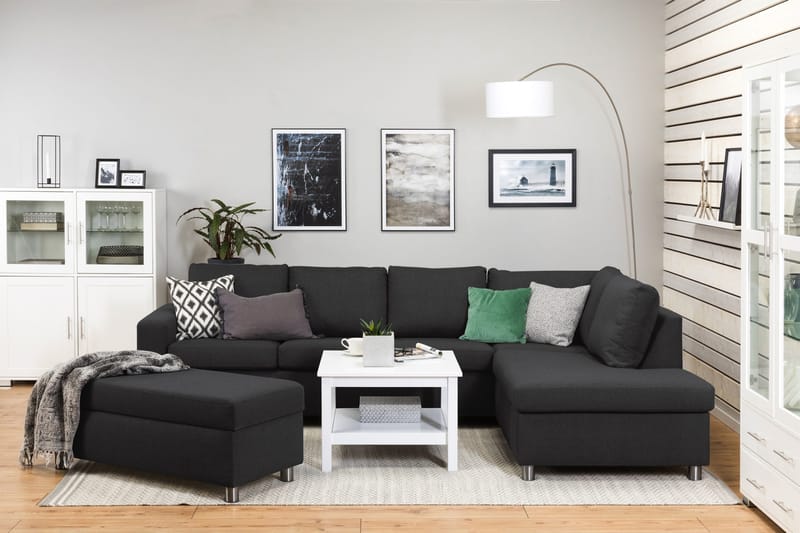 Jalkarahi Nevada säilytyksellä 120x50 - Antrasiitti - Huonekalut - Tuoli & nojatuoli - Jakkara & jalkarahi - Rahi