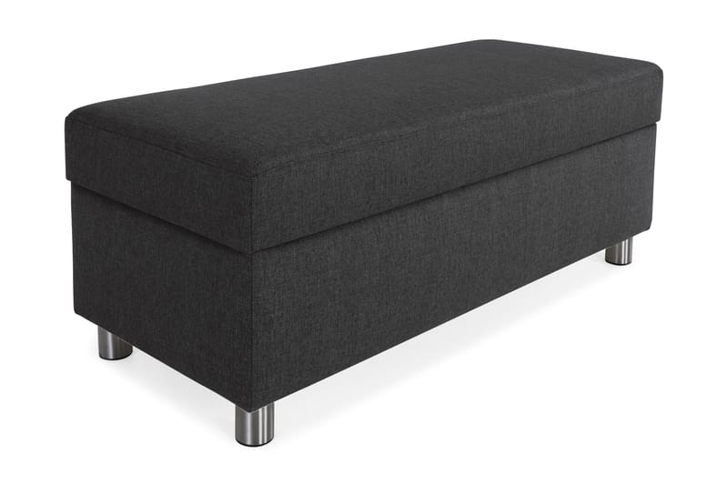 Jalkarahi Nevada säilytyksellä 120x50, Antrasiitti