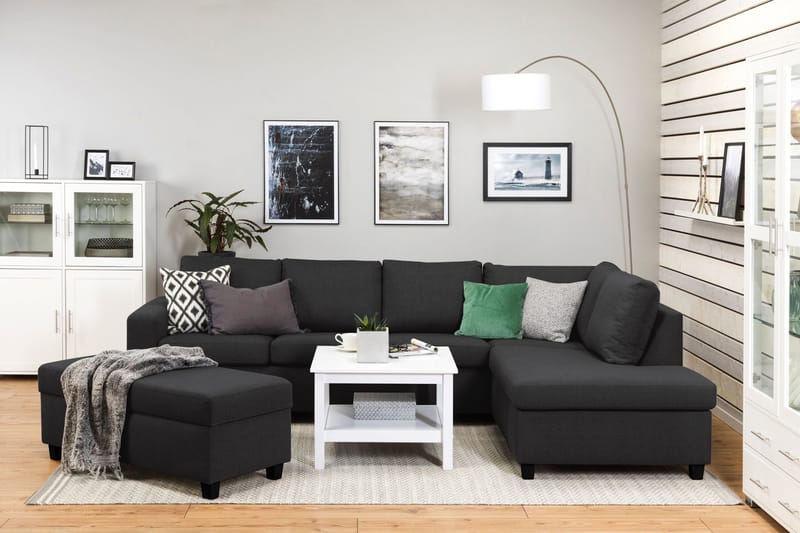 Jalkarahi Nevada säilytyksellä 120x50 - Antrasiitti - Huonekalut - Tuoli & nojatuoli - Jakkara & jalkarahi - Rahi