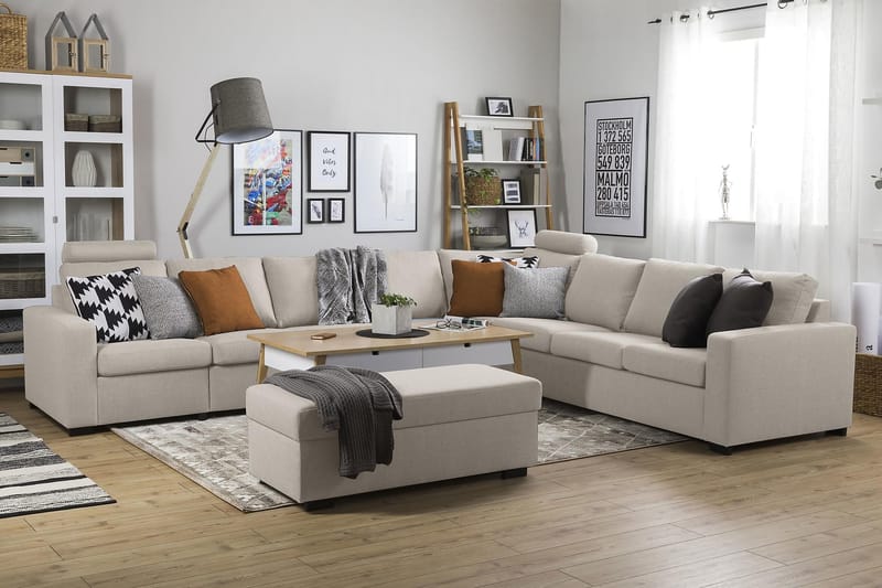 Jalkarahi Nevada säilytyksellä 120x50 - Beige - Huonekalut - Tuoli & nojatuoli - Jakkara & jalkarahi - Rahi