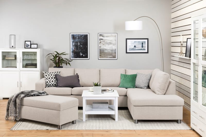 Jalkarahi Nevada säilytyksellä 120x50 - Beige - Huonekalut - Tuoli & nojatuoli - Jakkara & jalkarahi - Rahi