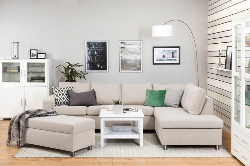 Jalkarahi Nevada säilytyksellä 120x50 - Beige - Huonekalut - Tuoli & nojatuoli - Jakkara & jalkarahi - Rahi