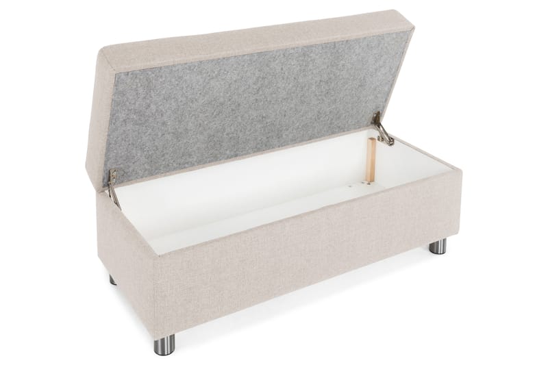 Jalkarahi Nevada säilytyksellä 120x50 - Beige - Huonekalut - Tuoli & nojatuoli - Jakkara & jalkarahi - Rahi
