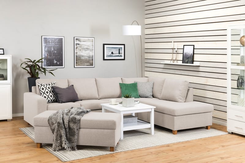 Jalkarahi Nevada säilytyksellä 120x50 - Beige - Huonekalut - Tuoli & nojatuoli - Jakkara & jalkarahi - Rahi