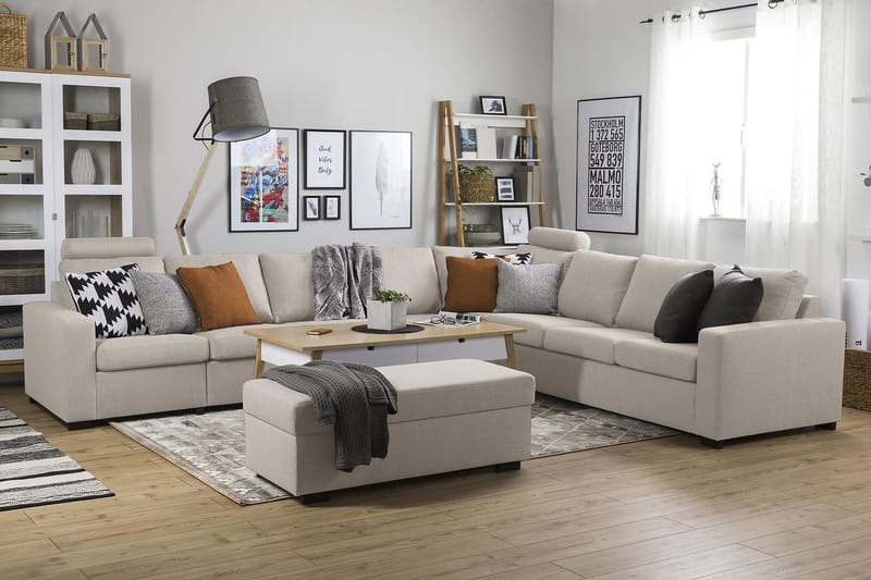 Jalkarahi Nevada säilytyksellä 120x50 - Beige - Huonekalut - Tuoli & nojatuoli - Jakkara & jalkarahi - Rahi