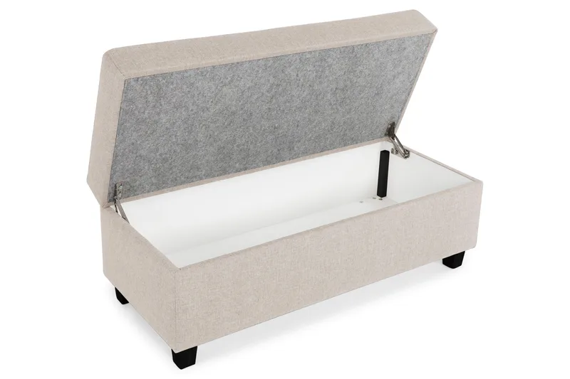 Jalkarahi Nevada säilytyksellä 120x50 - Beige - Huonekalut - Tuoli & nojatuoli - Jakkara & jalkarahi - Rahi