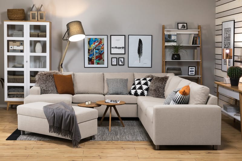 Jalkarahi Nevada säilytyksellä 120x50 - Beige - Huonekalut - Tuoli & nojatuoli - Jakkara & jalkarahi - Rahi