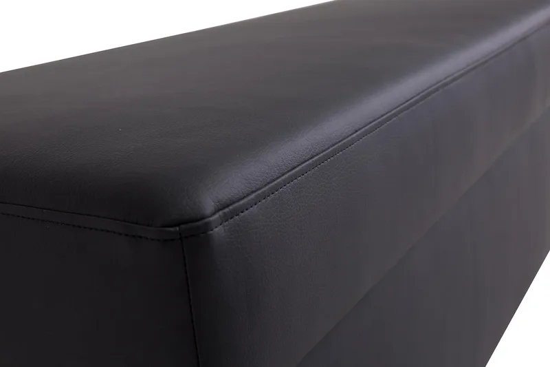 Jalkarahi Nevada säilytyksellä 120x50 - Musta Keinonahka - Huonekalut - Tuoli & nojatuoli - Jakkara & jalkarahi - Rahi