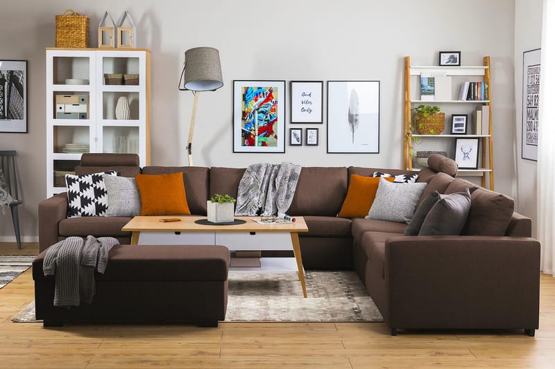 Jalkarahi Nevada säilytyksellä 120x50 - Ruskea - Huonekalut - Tuoli & nojatuoli - Jakkara & jalkarahi - Rahi