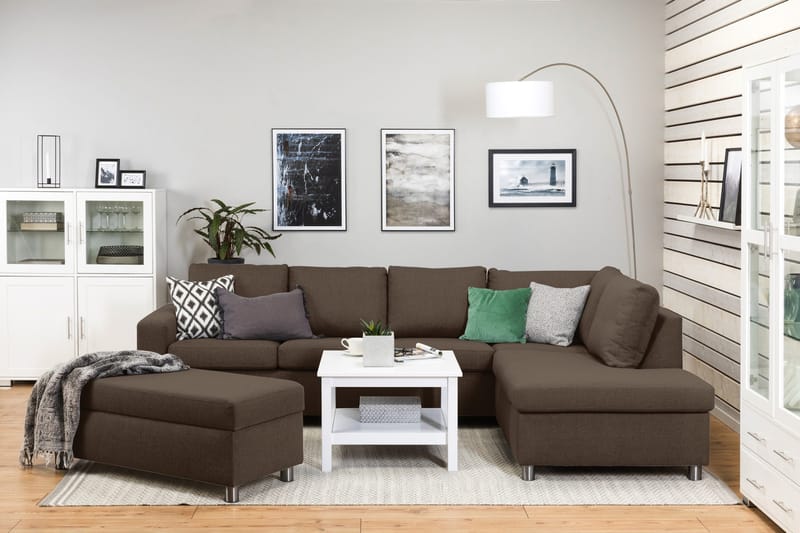 Jalkarahi Nevada säilytyksellä 120x50 - Ruskea - Huonekalut - Tuoli & nojatuoli - Jakkara & jalkarahi - Rahi