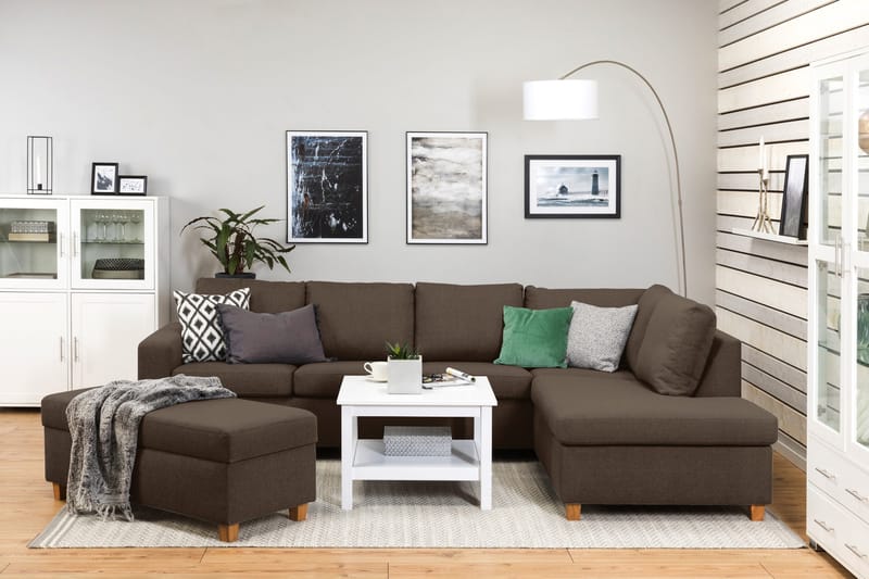 Jalkarahi Nevada säilytyksellä 120x50 - Ruskea - Huonekalut - Tuoli & nojatuoli - Jakkara & jalkarahi - Rahi