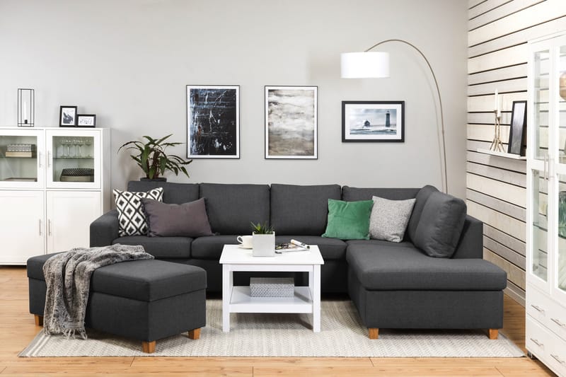 Jalkarahi Nevada säilytyksellä 120x50 - Tummanharmaa - Huonekalut - Tuoli & nojatuoli - Jakkara & jalkarahi - Rahi