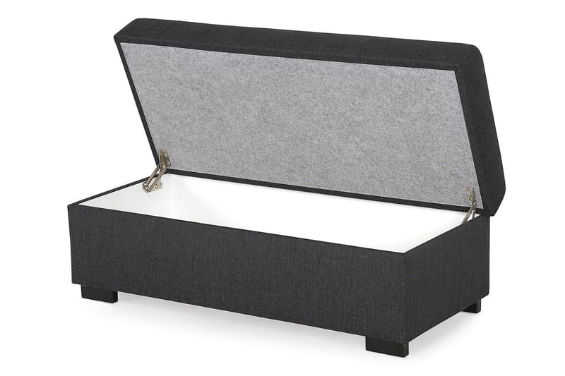 Jalkarahi Nevada säilytyksellä 120x50 - Tummanharmaa - Huonekalut - Tuoli & nojatuoli - Jakkara & jalkarahi - Rahi