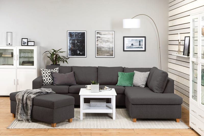 Jalkarahi Nevada säilytyksellä 120x50 - Tummanharmaa - Huonekalut - Tuoli & nojatuoli - Jakkara & jalkarahi - Rahi