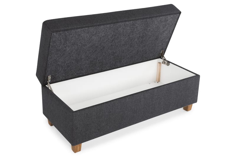 Jalkarahi Nevada säilytyksellä 120x50 - Tummanharmaa - Huonekalut - Tuoli & nojatuoli - Jakkara & jalkarahi - Rahi