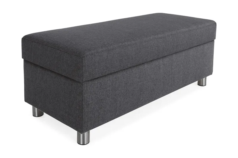 Jalkarahi Nevada säilytyksellä 120x50 - Tummanharmaa - Huonekalut - Tuoli & nojatuoli - Jakkara & jalkarahi - Rahi