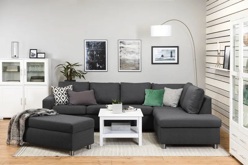 Jalkarahi Nevada säilytyksellä 120x50 - Tummanharmaa - Huonekalut - Tuoli & nojatuoli - Jakkara & jalkarahi - Rahi