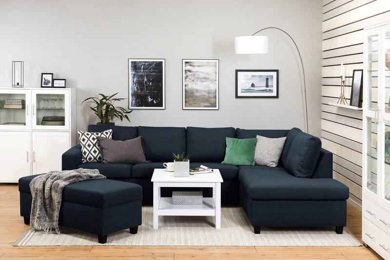 Jalkarahi Nevada säilytyksellä 120x50 - Tummansininen - Huonekalut - Tuoli & nojatuoli - Jakkara & jalkarahi - Rahi